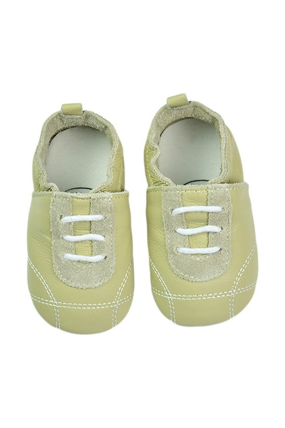 Kids Shoes - Baby Walking Shoes Crawling Shoes Soft Leather Suede Sole First Footwear for 0-2 Years Boys Girls Indoor Slippers - Kids Sneakers,Color:Yellow,Size:XL