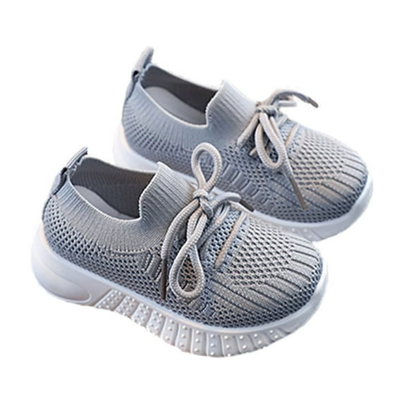 Kids Shoes Boys Mesh Breathable Soft Casual Shoes for Baby Boys and Girls Non First Toddler Shoes Kids Shoes Grey 3.5 Years-4 Years