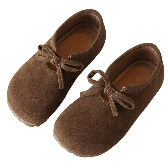 Kids Shoes Girls Girls Fashion Sandals 2025 Spring New Children's Shoes Little Girls Bow Shoes Korean Temperament Versatile Girls Leather Shoes