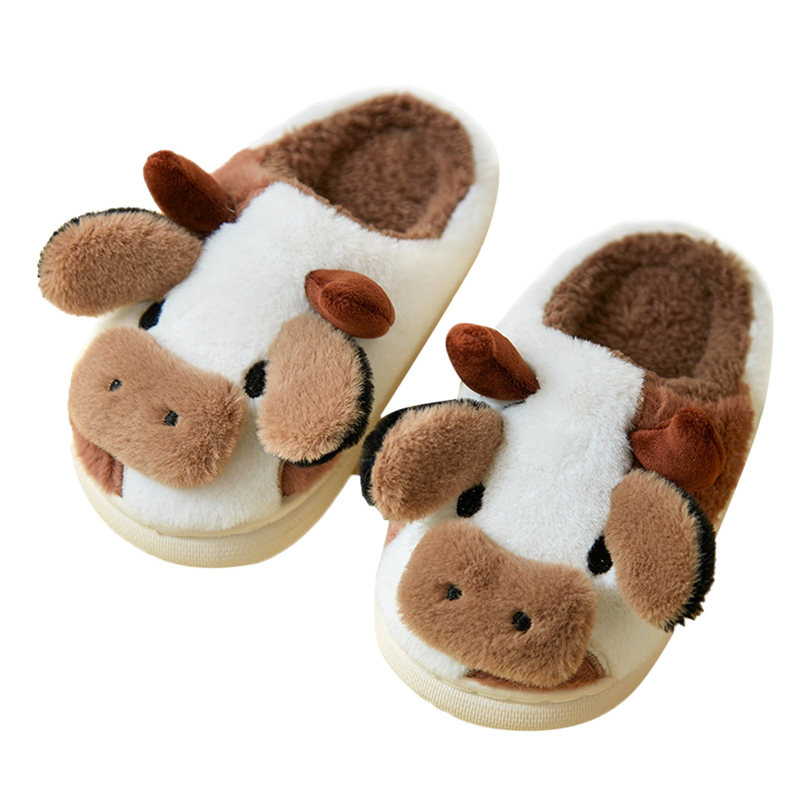 Kids Shoes House Slippers Bedroom Home Slippers Cartoon Cow Cotton