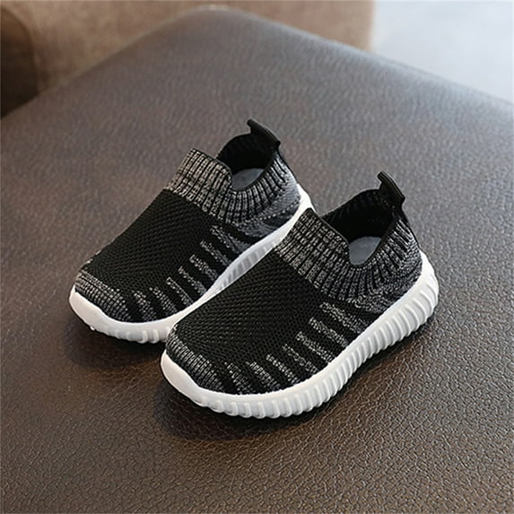 Kids Shoes Kids Boys and Girls Summer Breathable Lightweight Socks Shoes Toddler Soft Casual Sneakers Girls'sneakers Black 18 Months-24 Months