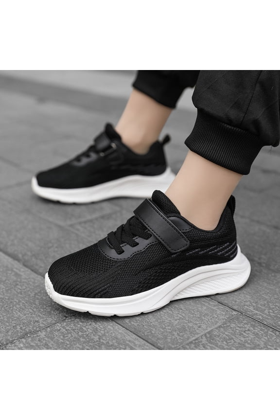 Kids Shoes,Sports Shoes Boys Indoor Outdoor Athletic Trainers Running for Active Play,Kids Sneakers,Z01 Black,37