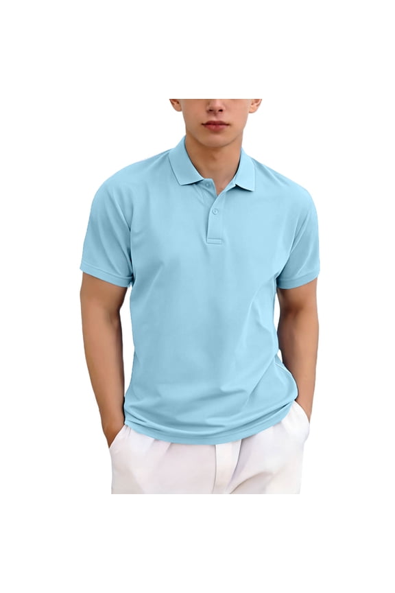 Kids Short Sleeve Polo Shirt for Girls - Moisture Wicking Quick Dry Light Blue Top | School Uniform Polo Shirt Youth 4-12 Years | 100% Polyester Girls Clothing,Size 9-10T