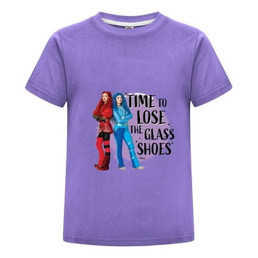 Kids Short Sleeve T-Shirt – Descendants 4 Red Character Graphic Tee for Girls