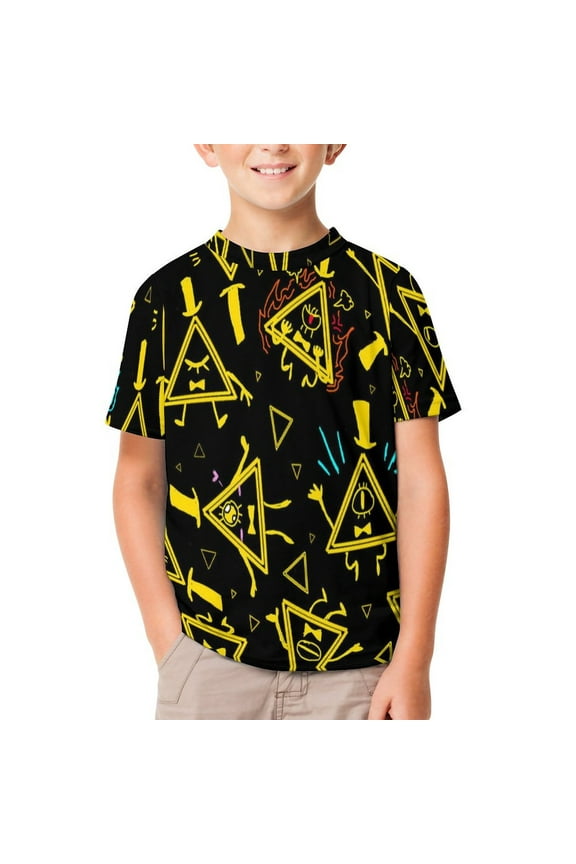 Kids Short Sleeve T Shirt Gravity Fall Tshirts Cartoon Tee Shirt for Youth Boys Girls