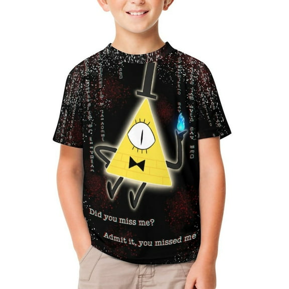 Kids Short Sleeve T Shirt Gravity Fall Tshirts Cartoon Tee Shirt for Youth Boys Girls