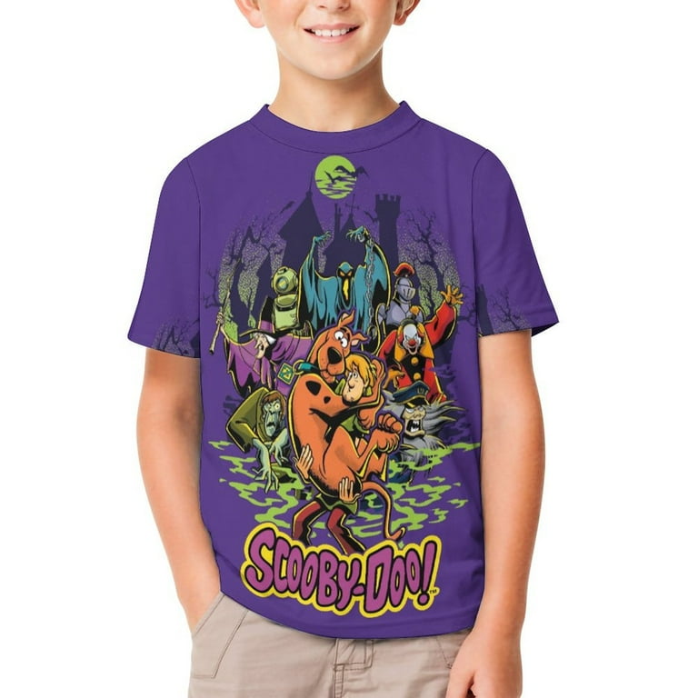 Kids Short Sleeve T Shirt Scoo-by Do0 Tshirts Cartoon Tee Shirt