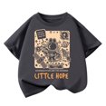 thumbnail image 1 of Kids Short Sleeve Tees Toddler Crewneck T-Shirts Boys Girls Astronaut Space "Little Hope" Tops, 3-9 Years, 1 of 4