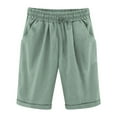 thumbnail image 1 of Kids Shorts Boys 12-14 High Waisted Drawstring Sweat Shorts Soft Cute Kids Summer Shorts with Pockets Kids Clothes,Green,160(12-13 Years), 1 of 3