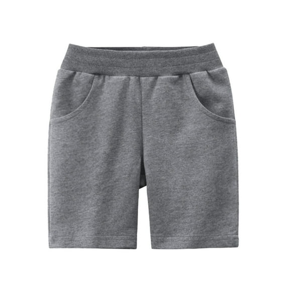 Kids Shorts Boys 7-8 Drawstring Casual Elastic Waist Boys Cotton Short Loose Fit Beach Cargo Pants Shorts Summer Clothes,3-4 Years,X10-Dark Gray