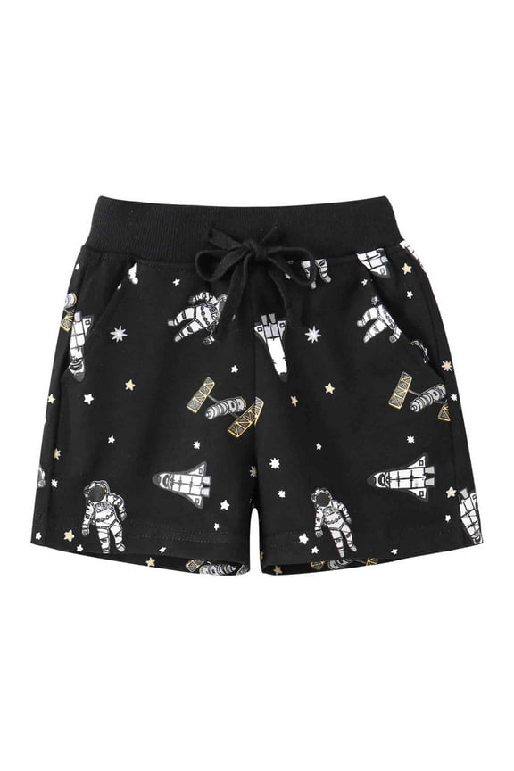 Kids Shorts Boys 7-8 Drawstring Casual Elastic Waist Boys Cotton Short Loose Fit Beach Cargo Pants Shorts Summer Clothes,3-4 Years,X4-Black