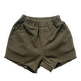 thumbnail image 1 of Kids Shorts Boys Army Green Straight Leg Regular Pull On Boys Summer Clothes Shorts for Kids 1-2 Years, 1 of 4