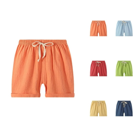 Kids Shorts Boys Boys' Fashion Toddler Baby Boy's Pants Casual Harem Pants Solid Color Shorts Casual Pants Plain Color Fan Sports Lace Up Beach Summer Baby Shorts