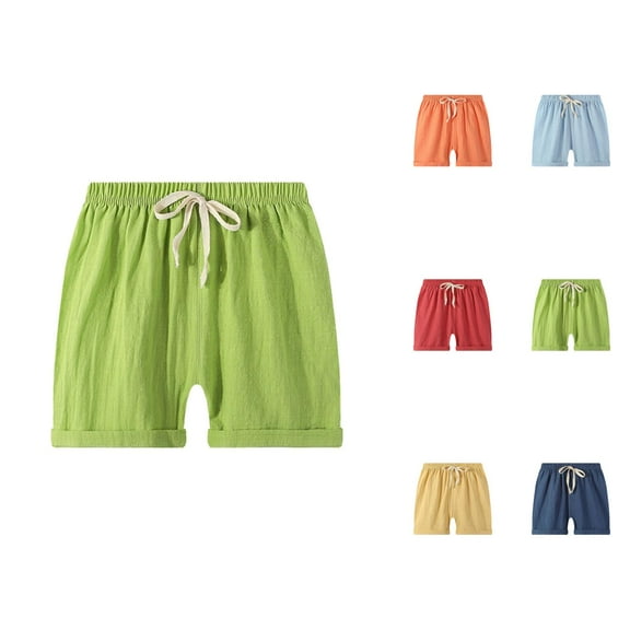 Kids Shorts Boys Boys' Fashion Toddler Baby Boy's Pants Casual Harem Pants Solid Color Shorts Casual Pants Plain Color Fan Sports Lace Up Beach Summer Baby Shorts