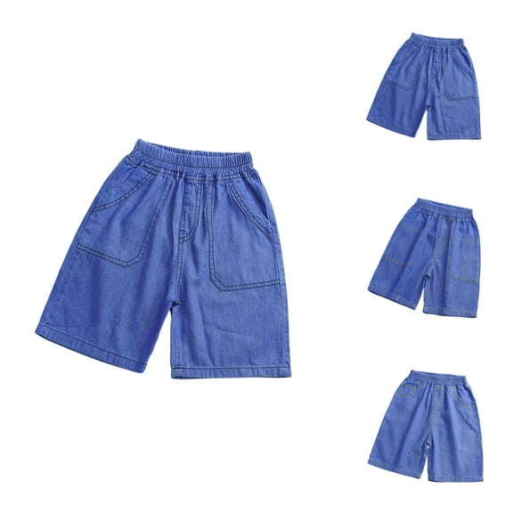 Kids Shorts Boys' Pants Boys Summer Pants Lightweight Blend Casual Shorts Elastic Waist Comfortable Playwear For Kids Ages 3 13
