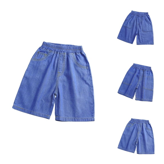 Kids Shorts Boys' Pants Boys Summer Pants Lightweight Blend Casual Shorts Elastic Waist Comfortable Playwear For Kids Ages 3 13