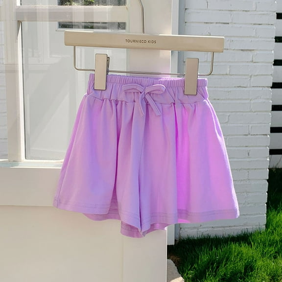 Kids Shorts Casual Loose Fit High Waisted Shorts Girl Summer Clothes Girls Size 7-8 Years Clothes Girls Clothes