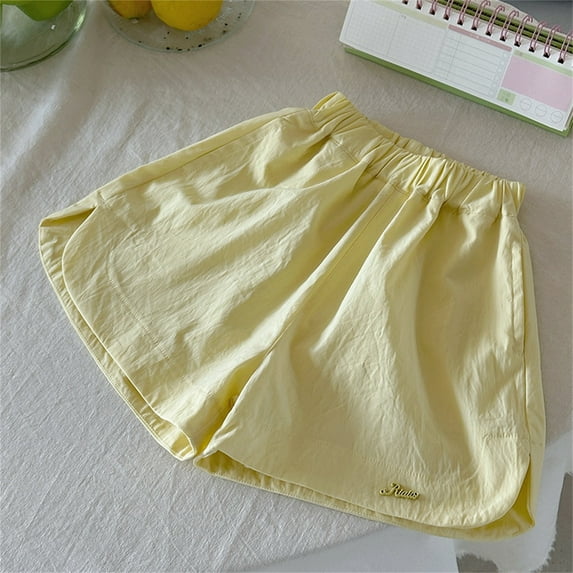 Kids Shorts Girls Casual A Line Wide Leg Elastic Shorts Summer Clothes Beach Shorts 5-6 Years Girls Clothes