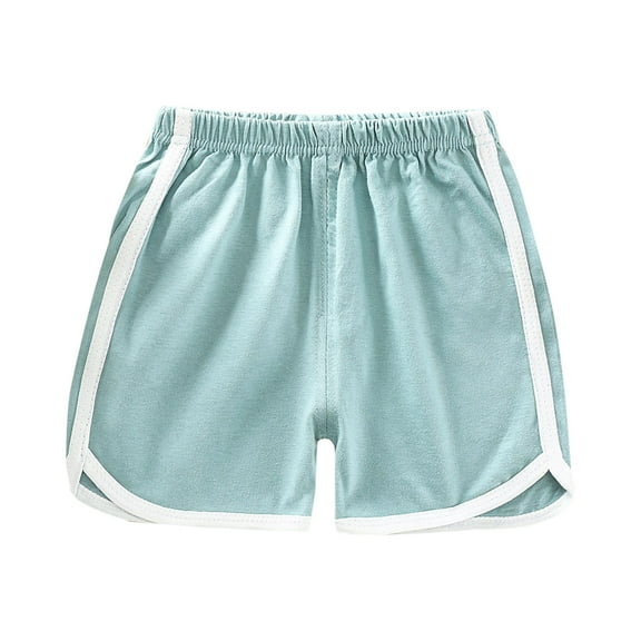 Kids Shorts Girls Mint Green Elastic Waist Causal Girl Summer Clothes Kids Shorts 18-24 Months