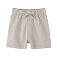 thumbnail image 1 of Kids Shorts Pull on Grey Shorts Elastic Boys Soccer Shorts 3-6 Months, 1 of 6
