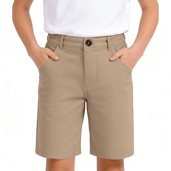 Kids Shorts Quick Dry Workout Khaki Shorts High Waisted Girls School Uniform Pants 5-6 Years