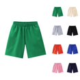 thumbnail image 1 of Kids Shorts Toddler Shorts Stretch Solid Color Shorts Boys Girls Casual Quarter Pants Medium Sized Children Simple Casual Pants, 1 of 3