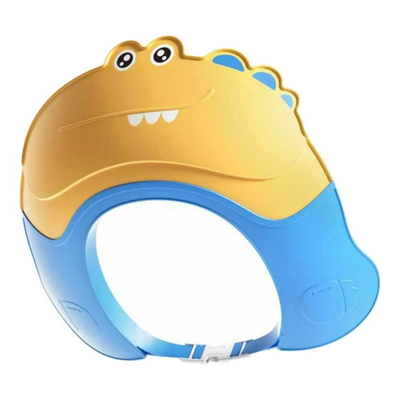 Kids Shower Cap – Dinosaur-Shaped Bath Visor Hat for Babies & Toddlers 0-9 | Waterproof Eye/Ear Protector Makes Bath Time Fun & Splash-Free
