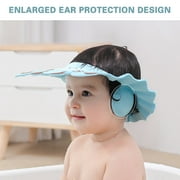 Kids Shower Caps for Bath Time, Baby Shower Cap with Ear Covers, Baby Shower Cap Shield, Adjustable Visor Hat for Eye and Ear Protection for 0-9 Years Old Children, Cute Lion Bath Cap Gifts