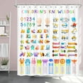 Kids Shower Curtain, ABC Multiplication Table Educational Shower ...