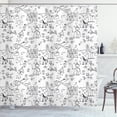 thumbnail image 1 of Ambesonne Cartoon Shower Curtain, Prince and Horse, 69"Wx75"L, White Black, 1 of 2