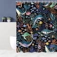 thumbnail image 1 of Kids Shower Curtain Ocean Shower Curtains, Cute Animal Bathroom Shower Curtain with Hooks Under The Sea Bathroom Decor Cartoon 72''''W x 72''''H Machine Washable (Blue), 1 of 5