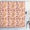 thumbnail image 1 of Ambesonne Dessert Shower Curtain, Cupcakes Cookies Donuts, 69"Wx75"L, Sand Brown Coral, 1 of 3
