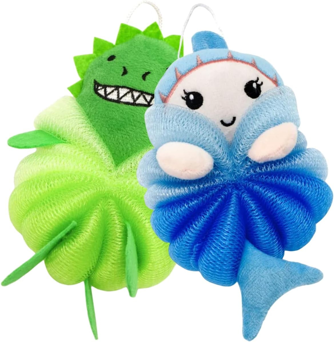 Kids Shower Loofahs Bath Sponge Kids 2pcs Children's Bath Ball