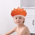 thumbnail image 1 of Kids Shower Visor Hat - Waterproof Bath Eye & Ear Protector for Babies 0-9 Years, Adjustable Silicone Shampoo Shield (Pink Blue Yellow Orange) - 7.08x11.29 Inches, 1 of 9