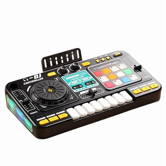 Kids Simulation Multifunctional DJ Mixer Controller Electronic Organ DJ Multifunctional Player Music Entertainment Toy A