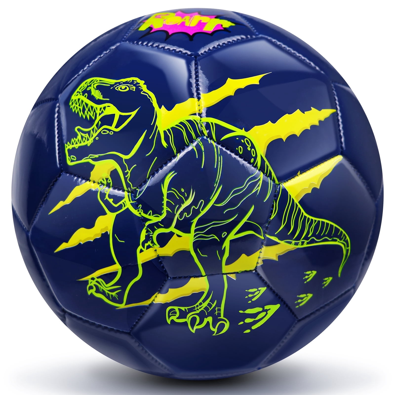 Kids Size 3 Soccer Ball - Champhox Kids Aged3-8 Year-old Sports Recreation Playing Soccer Ball for Children Boys Girls Gifts (Tyrannosaurus Rex