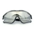 thumbnail image 1 of Kids Size Boys Xloop Shield Color Mirror Plastic Wrap Around Sport Sunglasses Slate - Silver Mirror, 1 of 7