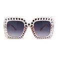 thumbnail image 1 of Kids Size Girls Bling Concave Engraving Iced Out Rectangular Butterfly Sunglasses Pink Smoke, 1 of 4