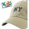 thumbnail image 1 of Kids Size NY Washed Cotton Baseball Cap Adjustable Dad Hat Youth Junior, 1 of 5