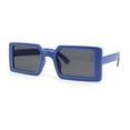 thumbnail image 1 of Kids Size Square Rectangle Thin Plastic Mod Fashion Minimal Sunglasses Navy - Black, 1 of 4