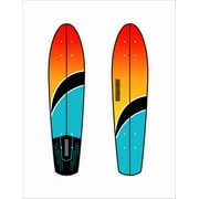 Kids Skateboard 27 Inch Complete Flowboard Skate Board W/ Trucks and Light Up Wheels - Custom Scratch Free Graphics Great for Kids, Boys, Girls, Youth and Beginners 27 X 6.25