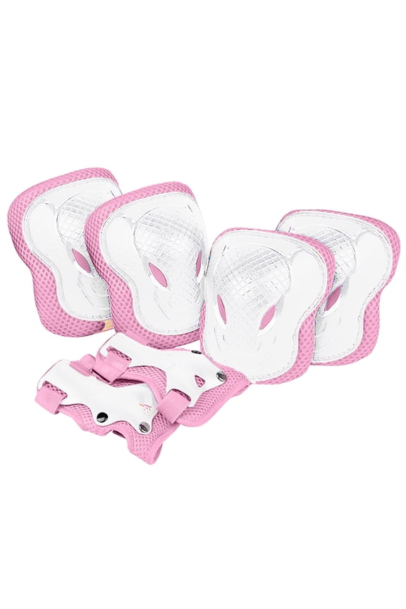 Kids Ski Bindings Adjustable Knee and Elbow Guard Set for Outdoor Activities