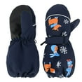 thumbnail image 1 of Kids Ski Gloves Toddler Warm Winter Mittens Waterproof Toddler Snow Gloves Toddler Boys Girls Mittens for Cold Weather Navy Blue 1-4 Years, 1 of 5