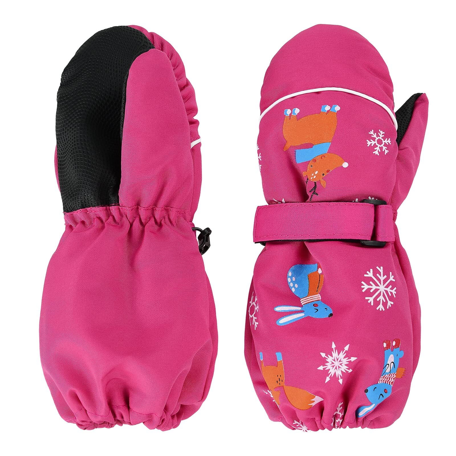 Kids Ski Gloves Toddler Warm Winter Mittens Waterproof Toddler Snow Gloves Toddler Boys Girls