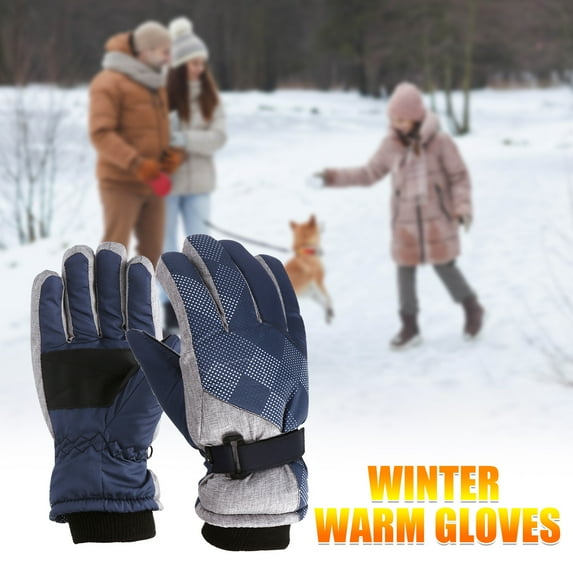 Kids Ski Gloves for Outdoor Sports4-8Years Winter Gloves for Kids Boys Girls Snow Windproof Mittens Outdoor Sports Skiing Clearance Deals