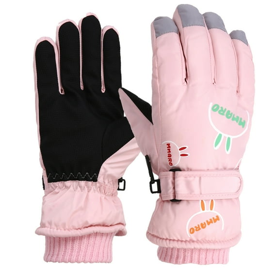 Kids Ski Gloves with Thick Fleece Lining Warm and Cozy for Age 8-12 Boys Girls Gloves