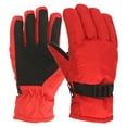 thumbnail image 1 of Kids Ski Snow Gloves Boys Girls Warm Winter Gloves Kids Waterproof Windproof Thermal Fleece Anti Slip Mittens With Grip For Skiing Sledding Cycling & Snowboarding 7-12 Years Kids Gloves Red, 1 of 5