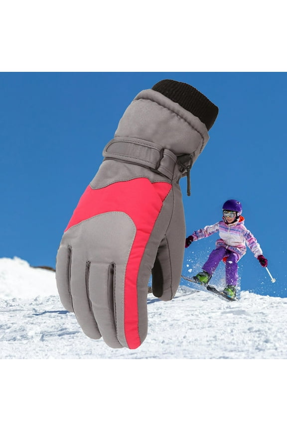 Kids Ski Snow Gloves Winter Cold Weather Windproof Warm Snowboard Sport Mittens for Boys Girls