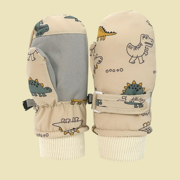 Kids Ski Snow Gloves Winter Cold Weather Windproof Warm Snowboard Sport Mittens for Boys Girls