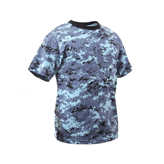 Kids Sky Blue Digital Camo T-Shirt